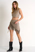 Vegan Suede Crop Top - 52340-24-710 02 / 710 Sahara / 90% POLYESTER, 10% ELASTANE